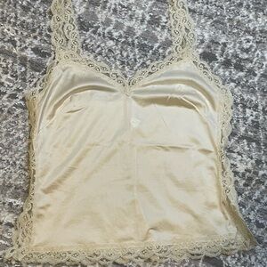 Olga Cream/beige Lace Satin Camisole